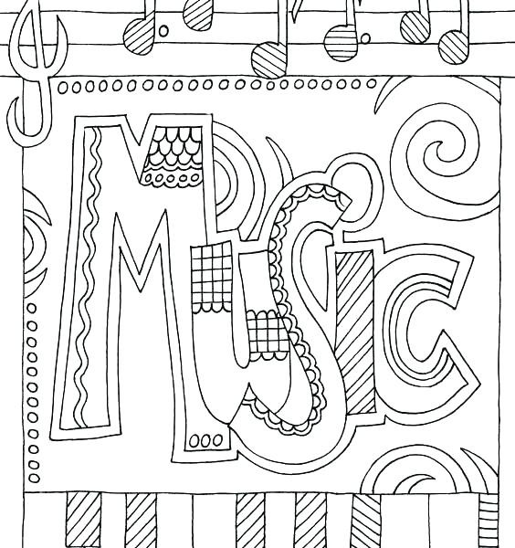 Music Coloring Pages Printable
 The best free Instrument coloring page images Download