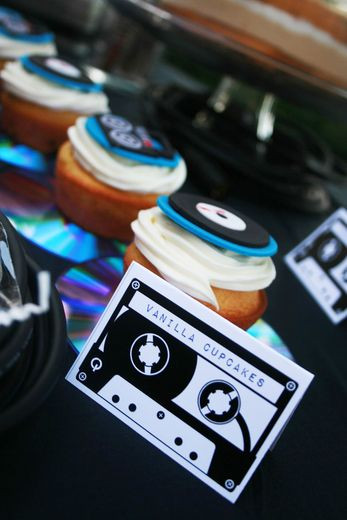 Music Crafts For Adults
 DJ themed cupcakes at a DJ rockstar birthday party See
