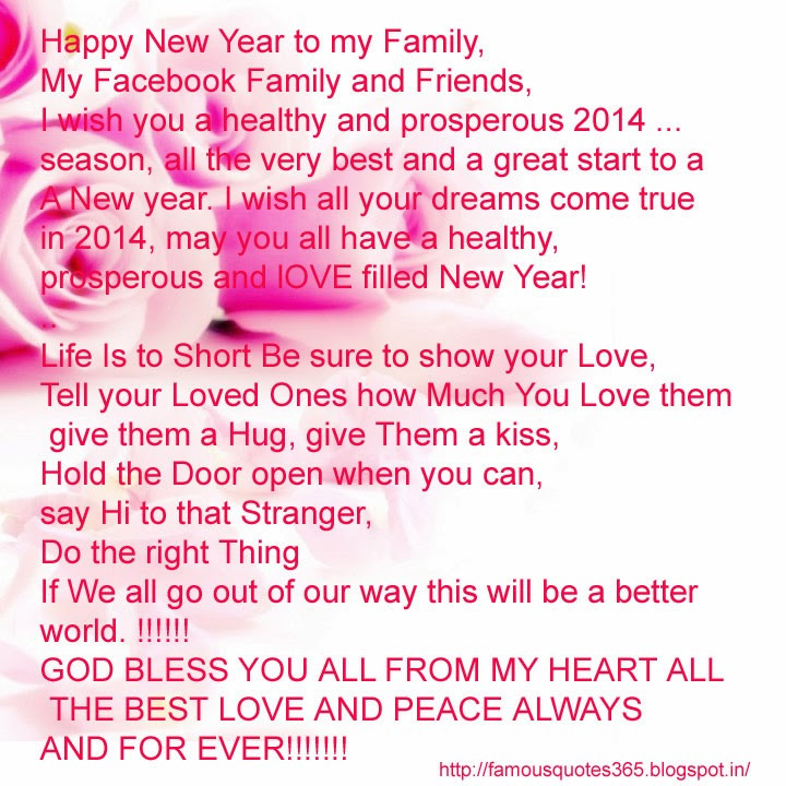 My Happy Family Quotes
 New Year Quotes For Friends And Family QuotesGram