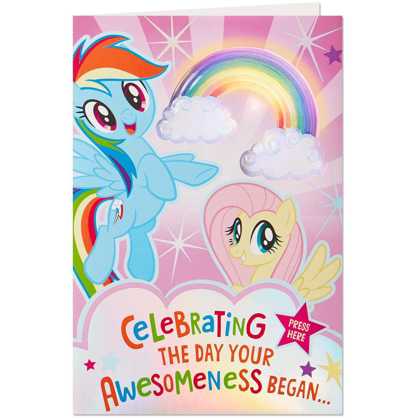 My Little Pony Birthday Card
 My Little Pony Awesomeness Musical Birthday Card With