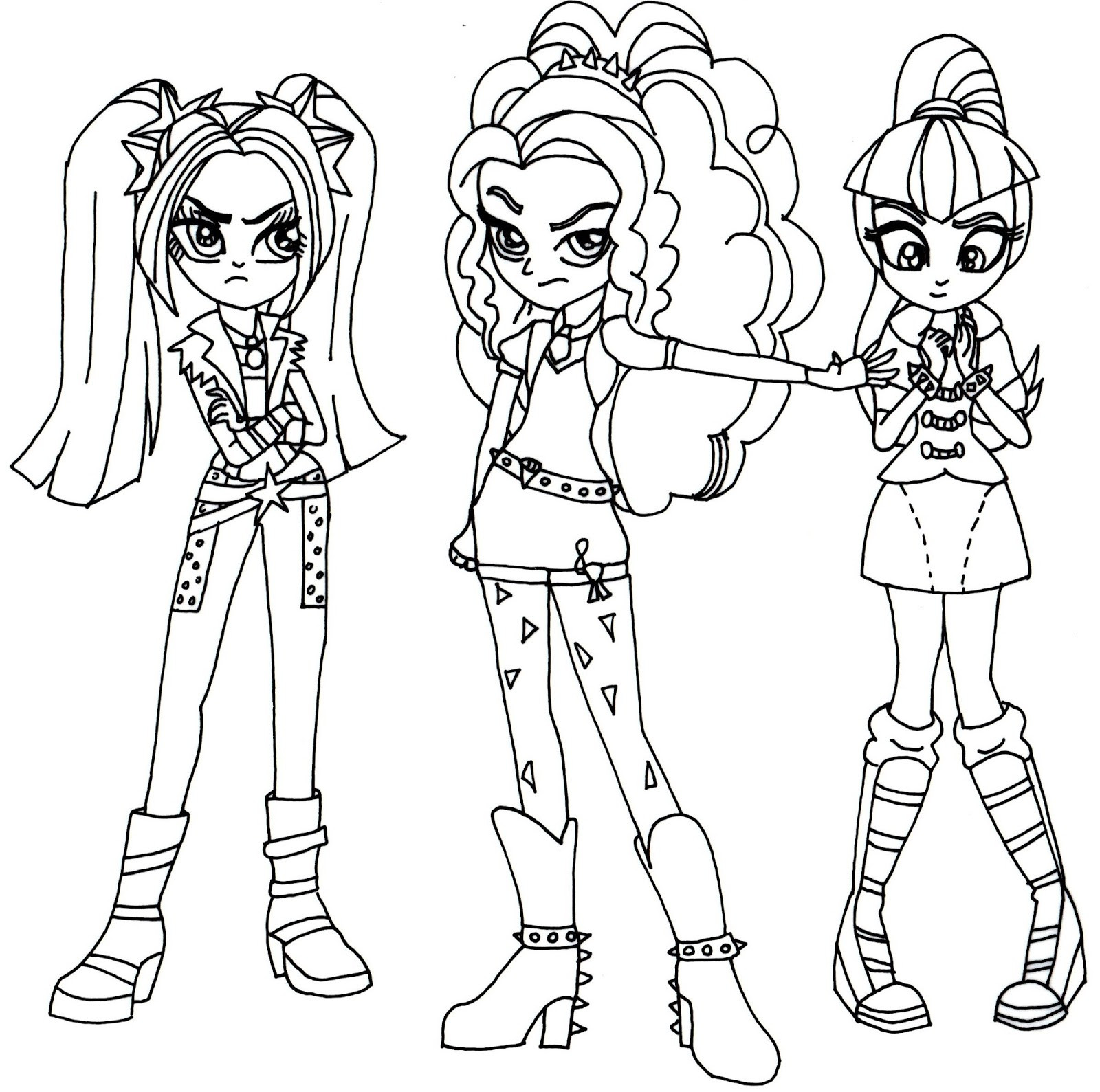 My Little Pony Girls Coloring Pages
 Free Printable My Little Pony Coloring Pages Villain in