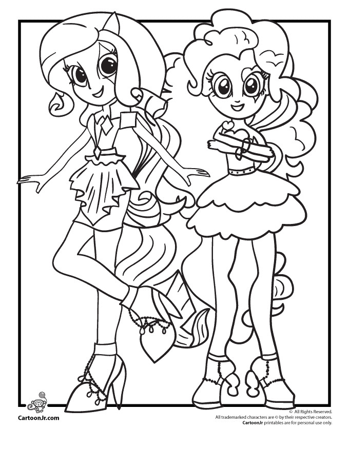 My Little Pony Girls Coloring Pages
 My Little Pony Rainbow Rocks Rarity & Pinkie Pie