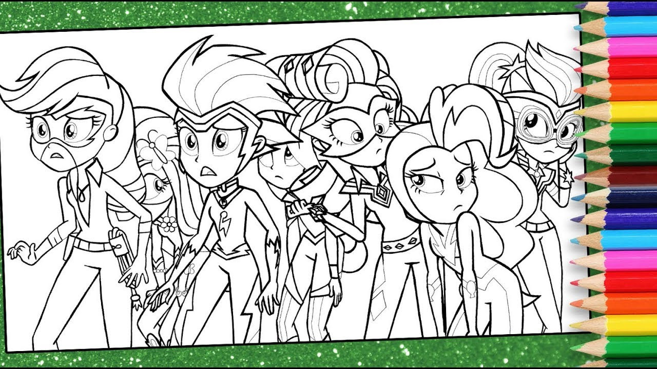 My Little Pony Girls Coloring Pages
 MLP Equestria girls coloring pages for kids My little pony