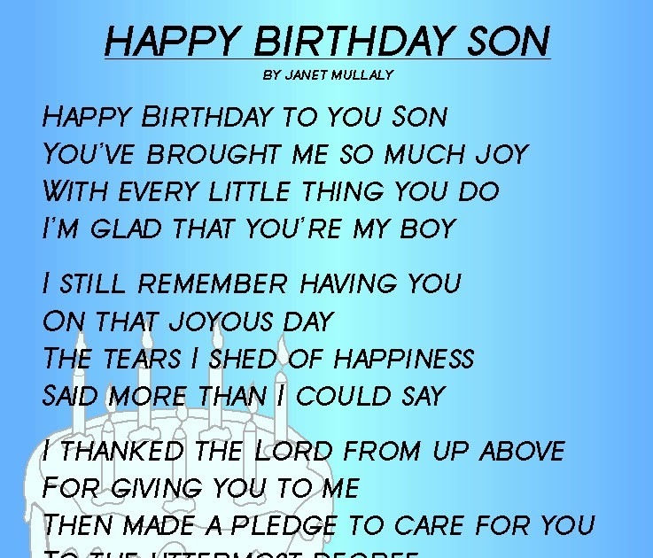 My Son Birthday Quote
 Happy Birthday Quotes To My Son