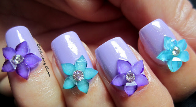 Nail Art 3d
 Captivating Claws 3D Nail Art with Flowers and Bows from