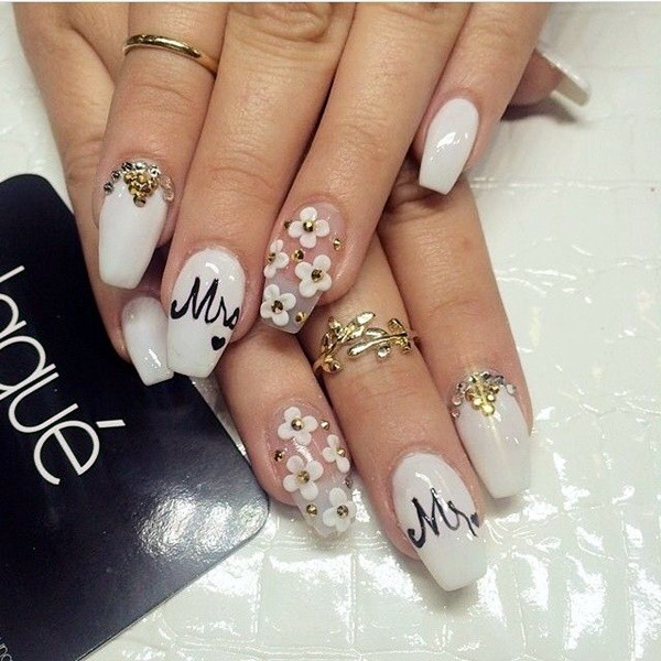 Nail Art Design For Wedding
 45 Glam Wedding Nail Art Designs to try this Year