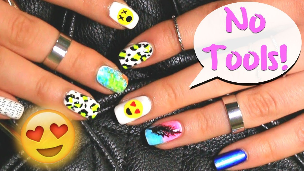 Nail Art Easy Designs
 No tools needed 6 easy nail art designs for beginners