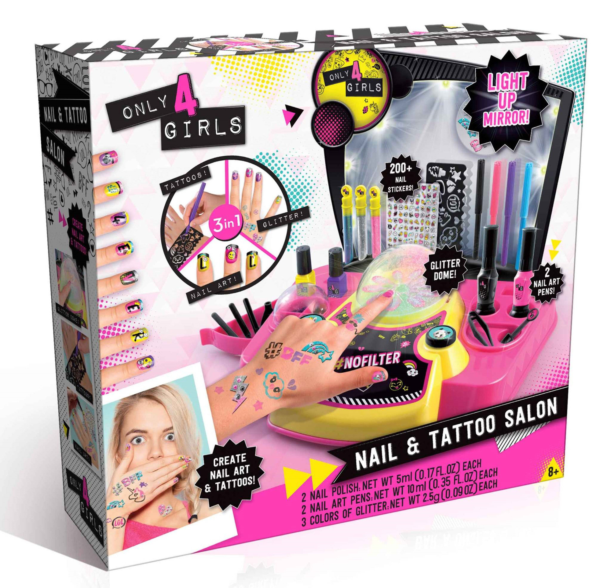 Nail Art Kit For Girls
 Canal Toys ly 4 Girls Light Up Nail & Tattoo Salon