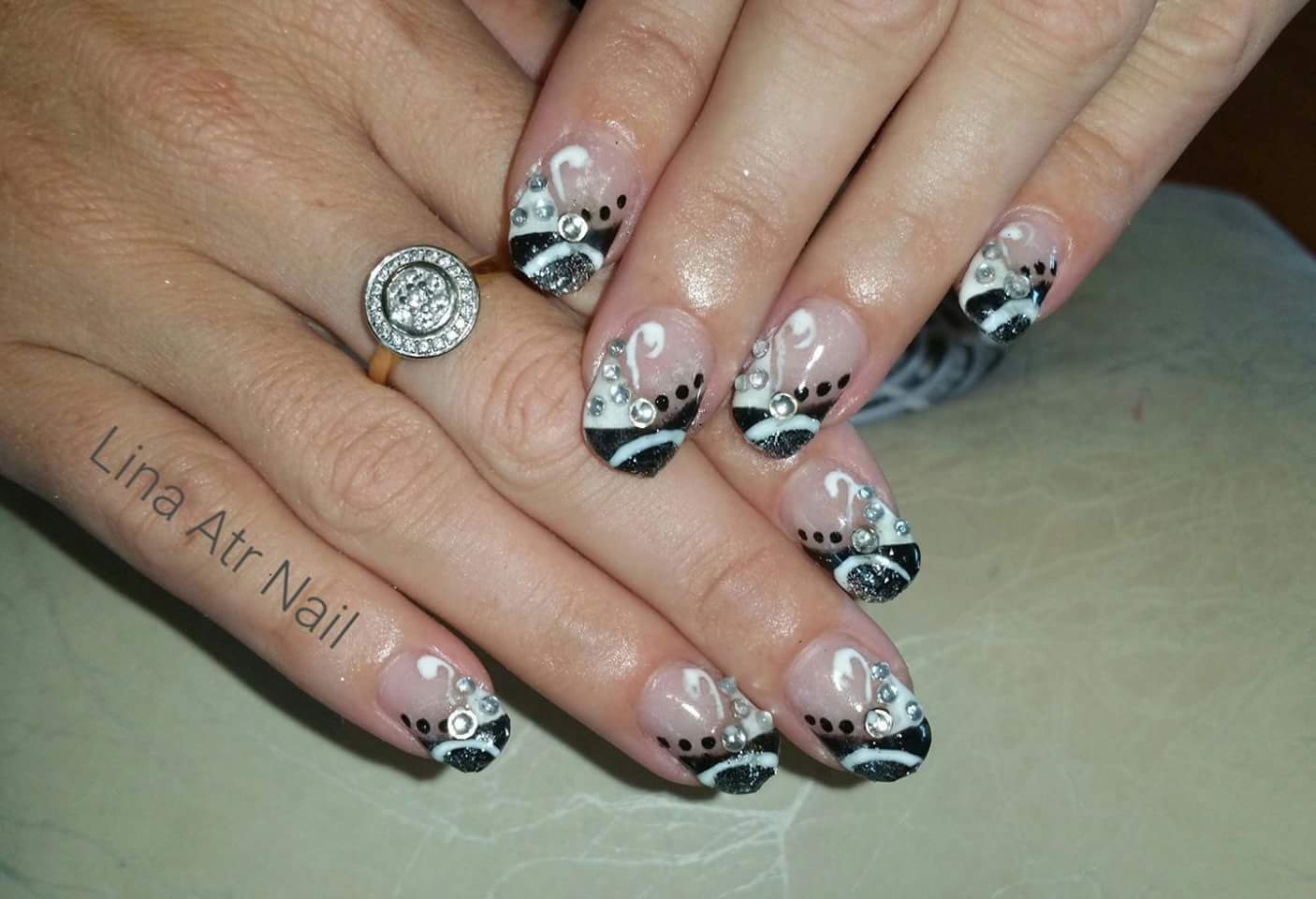 Nail Art Stones
 58 Modern Black And White Nail Art To Make You Look Easy