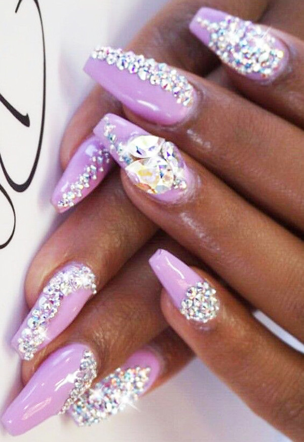 Nail Art With Rhinestones
 Stunning Rhinestone Nail Art Designs To Try Out
