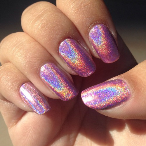 Nail Colors Tumblr
 pink holographic nail polish