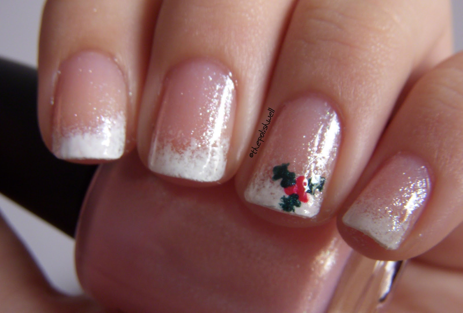 Nail Designs For Christmas
 The Polish Well 12 Days of Christmas Day 2 Mistletoe