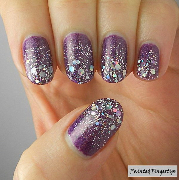 Nail Designs Purple And Silver
 65 Purple And Silver Nail Art Design Ideas