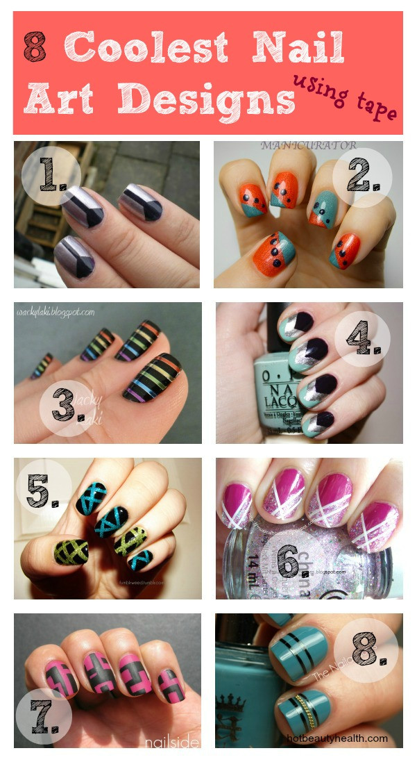 Nail Designs Using Tape
 8 Coolest Nail Art Designs Using Tape