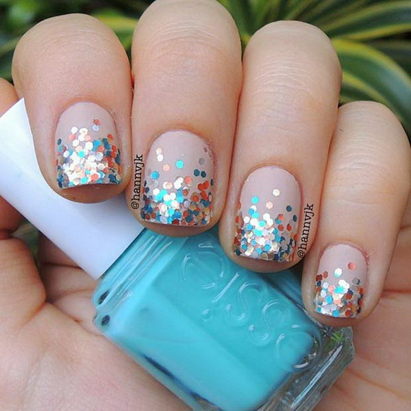 Nail Designs With Glitter
 70 Stunning Glitter Nail Designs 2017