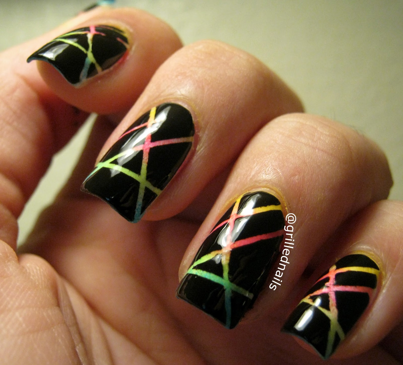 Nail Ideas With Tape
 Nail Art Designs With Tape