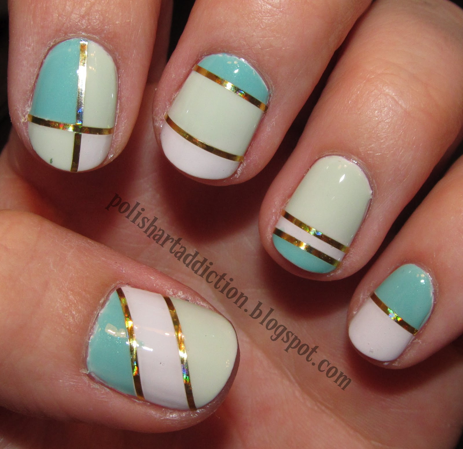 Nail Ideas With Tape
 Nail Designs Scotch Tape
