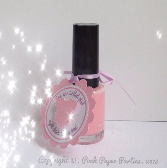 Nail Polish Party Favors Baby Shower
 Baby Shower Favor Tags for Nail Polish It s A Girl