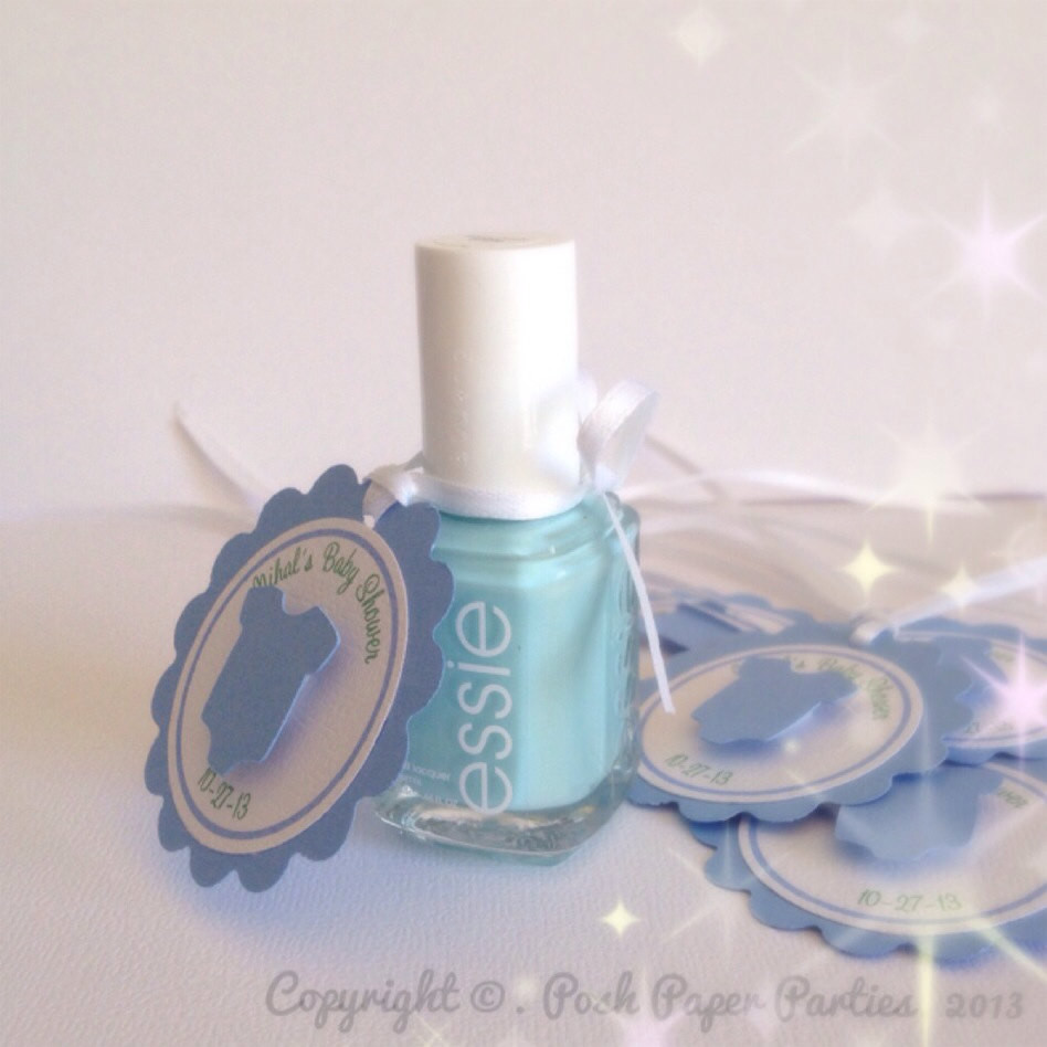 Nail Polish Party Favors Baby Shower
 Baby Shower Favor Tags for Nail Polish It s A Boy Baby