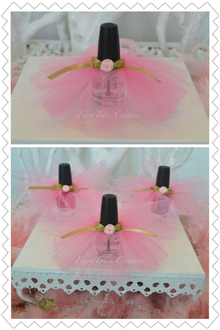 Nail Polish Party Favors Baby Shower
 Nail Polish Tutu Favors Pink and Gold Party Favor ce