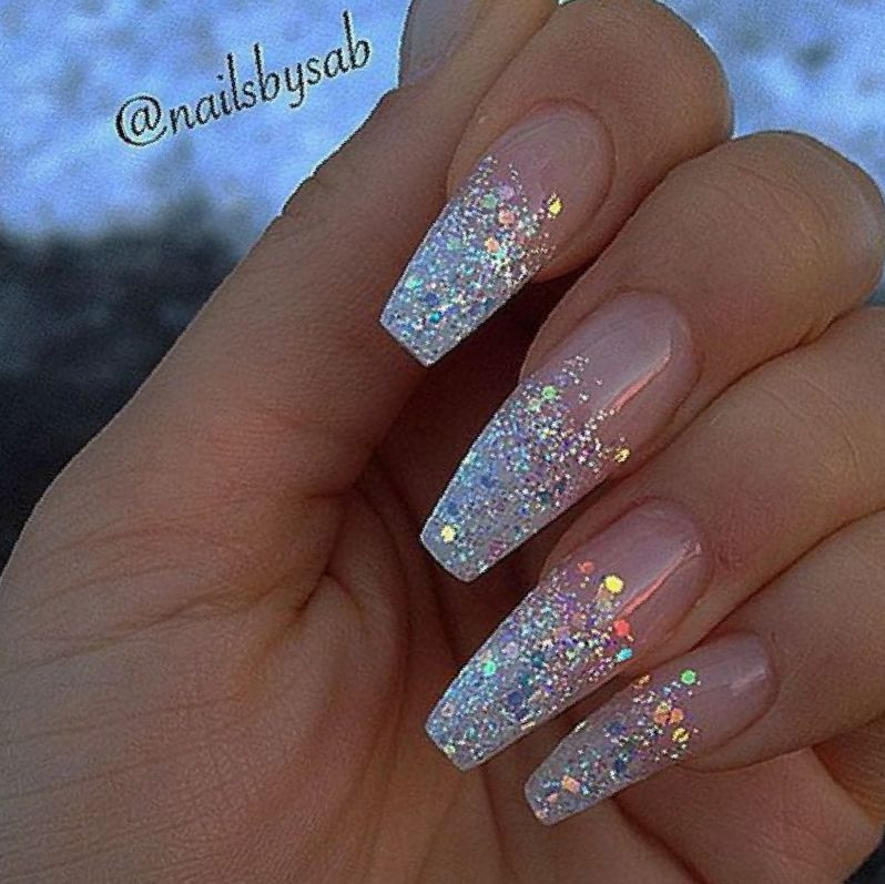 Nails Glitter Tips
 Long Nail Art Designs The Trend The Year PicsRelevant