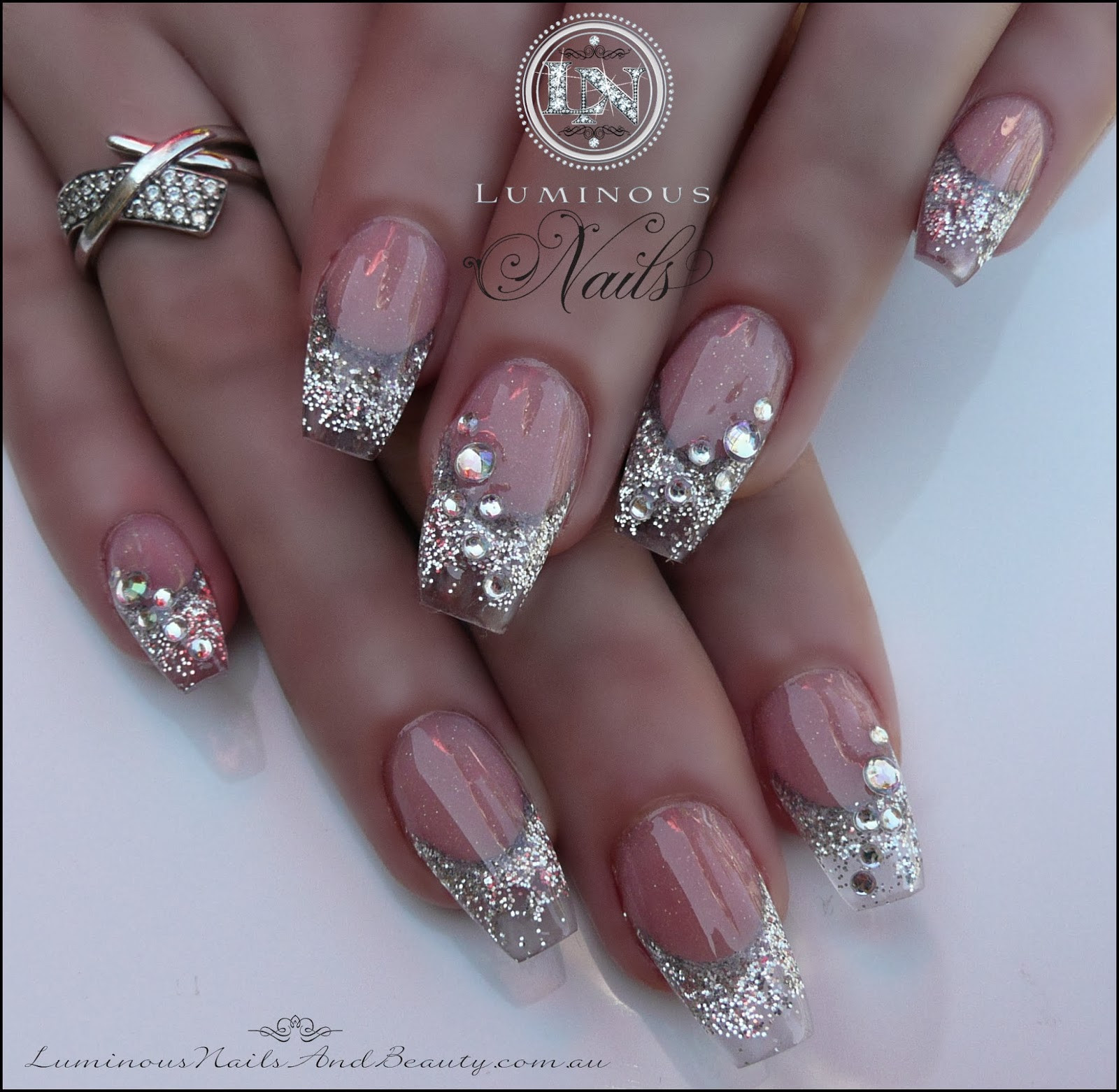 Nails With Glitter
 Luminous Nails November 2013