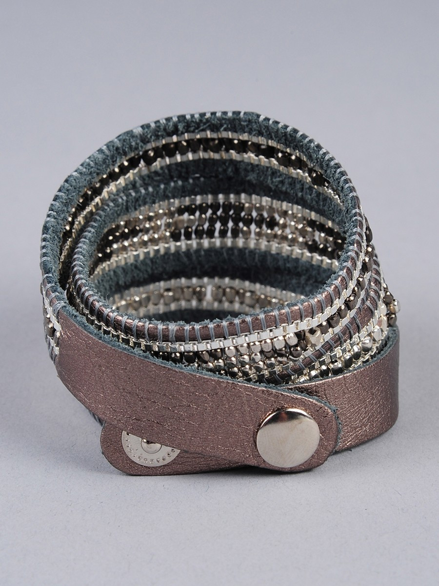 Nakamol Bracelet Wrap
 Nakamol Layered Thread And Wrap Bracelet in Silver Pewter