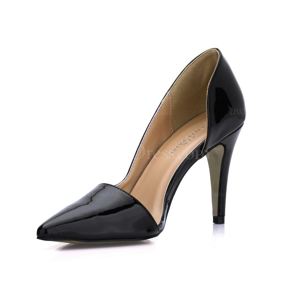 Narrow Wedding Shoes
 Black Stiletto Heel Wedding Shoes Opalescent Lacquers