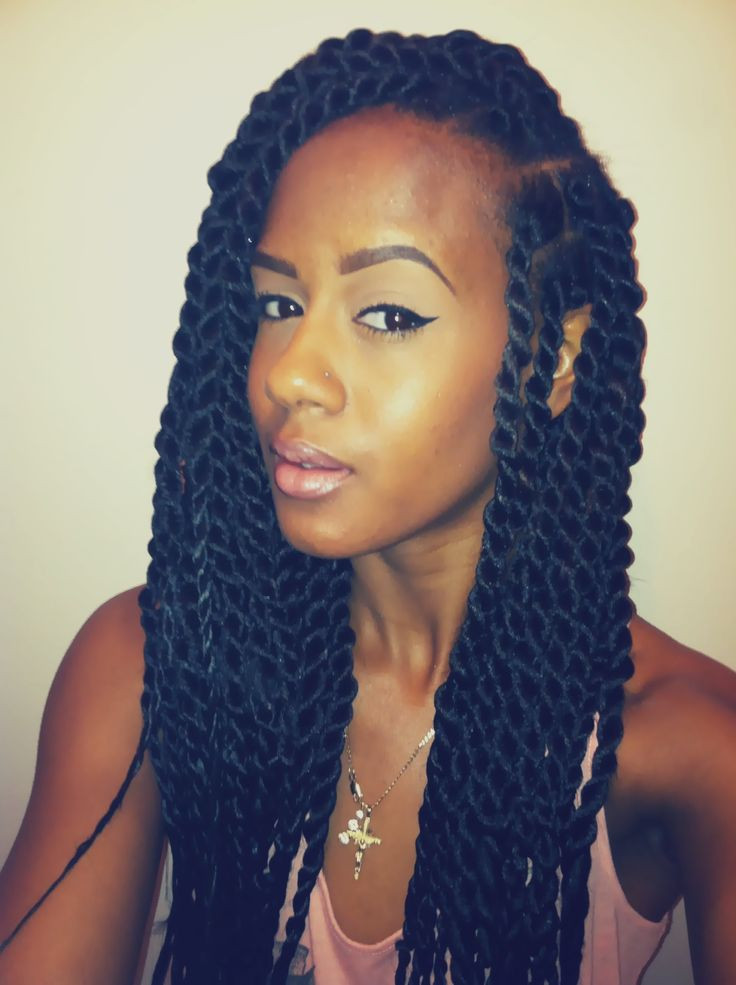 Natural Hairstyles With Braids And Twists
 Jumbo Senegalese Twists Tutorial hair