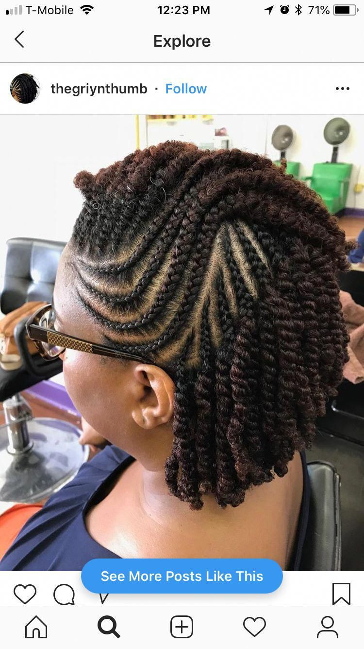 Natural Hairstyles With Braids And Twists
 Nice protective style naturalhair naturalblackhairstyles