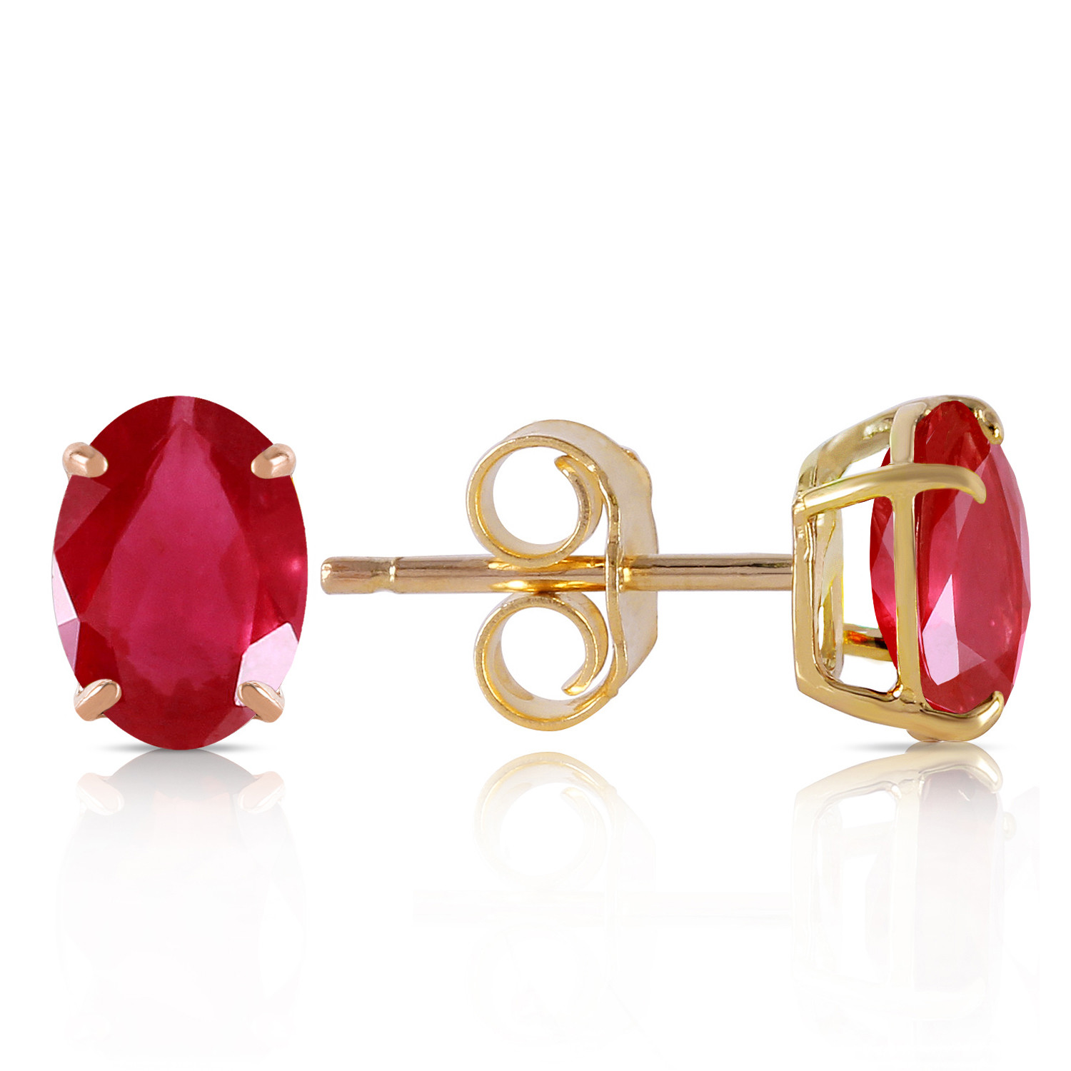 Natural Ruby Earrings
 1 8 Carat 14K Solid Gold Stud Earrings Natural Ruby