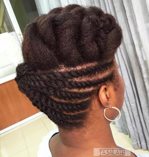 Natural Twist Updo Hairstyles
 50 Cute Updos for Natural Hair