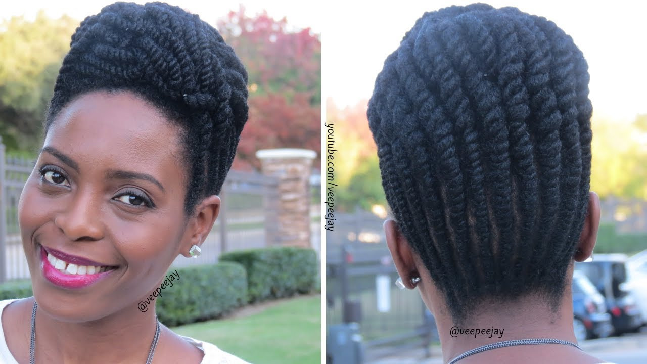 Natural Twist Updo Hairstyles
 Natural Hair Protective Style