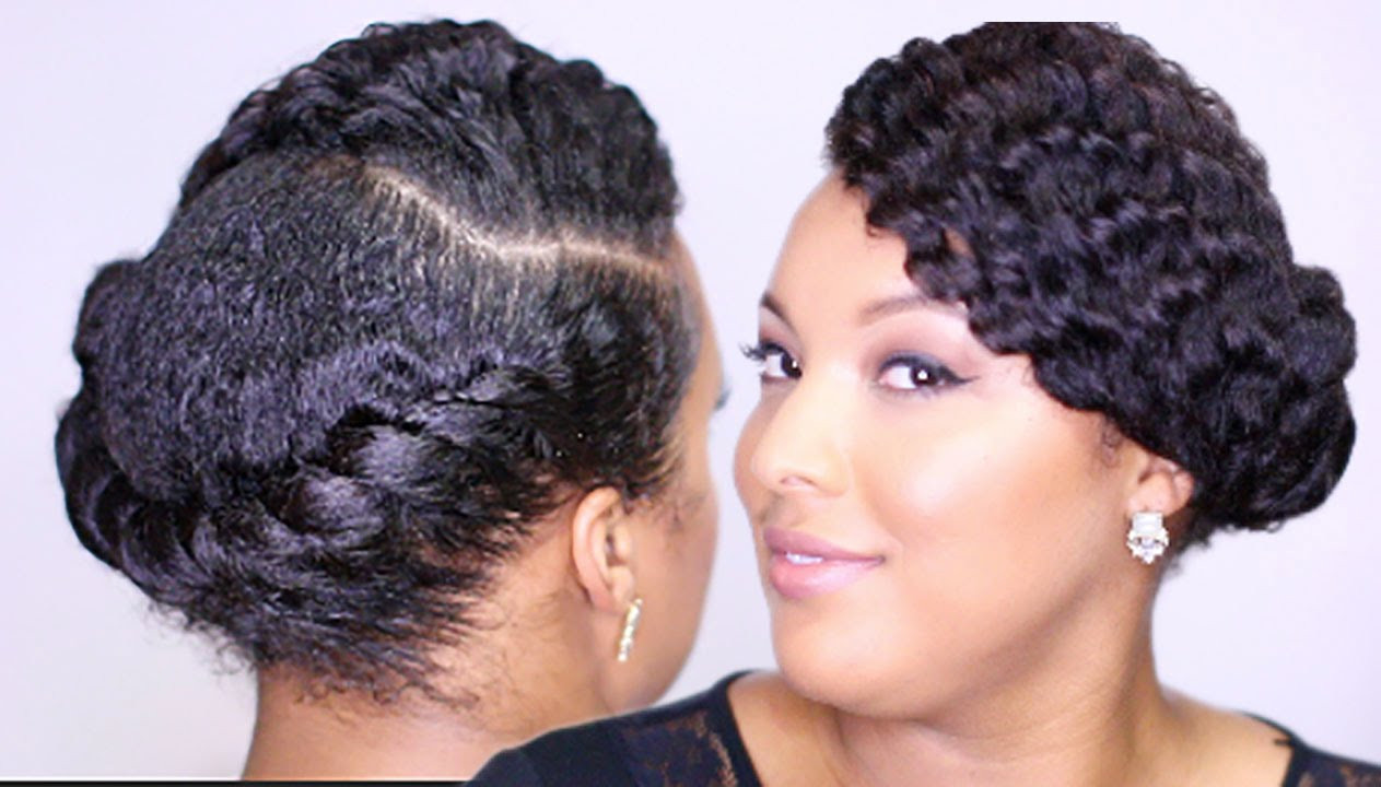 Natural Twist Updo Hairstyles
 Sleek FLAT TWIST Updo Easy Everyday Protective Style
