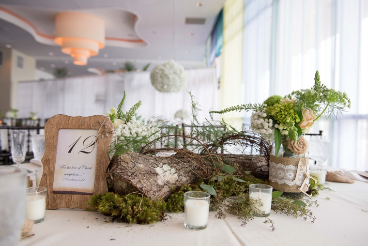 Nature Themed Wedding
 Rustic Green & White Nature Inspired Wedding