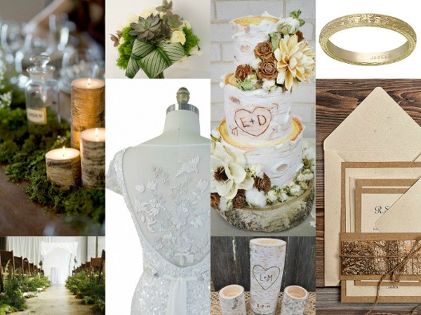 Nature Themed Wedding
 Inspiration Board Indoor Nature Themed Wedding Jabel