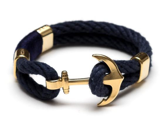 Nautical Rope Bracelet
 Nautical Rope Bracelet Nautical Anchor Bracelet Navy Blue
