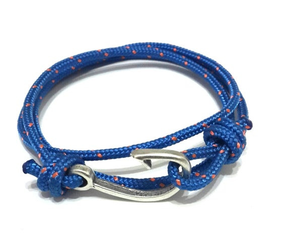 Nautical Rope Bracelet
 Nautical bracelet Fish hook rope bracelet men s