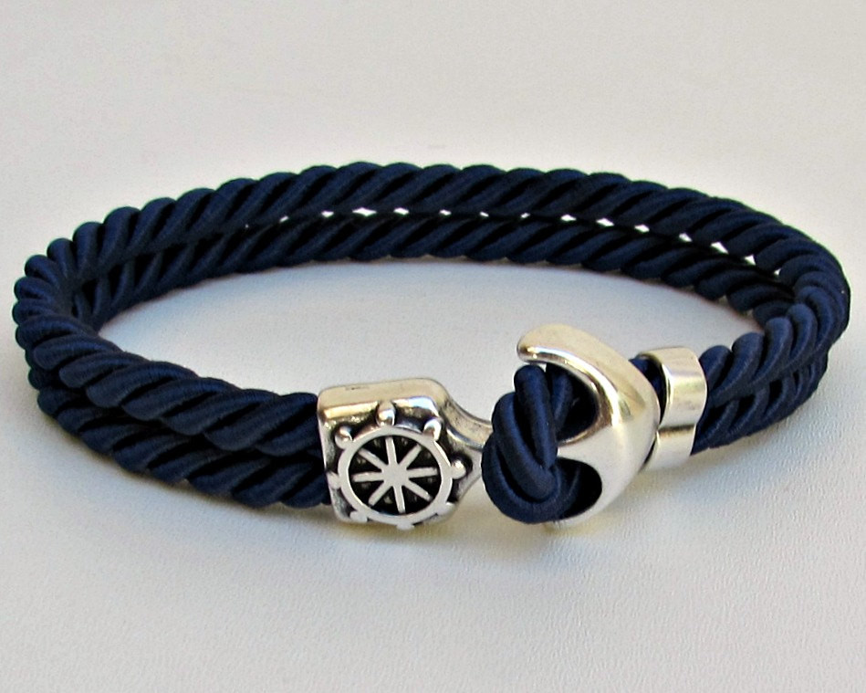 Nautical Rope Bracelet
 Mens Anchor Bracelet Nautical Rope bracelet Cuff Customized