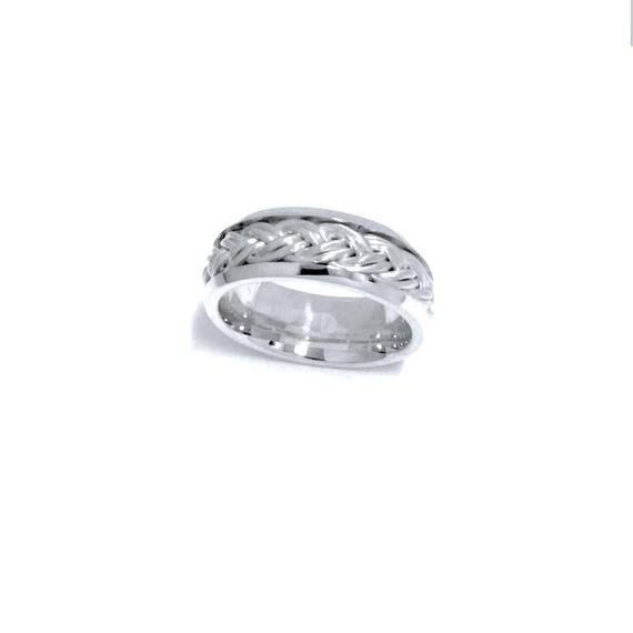 Nautical Wedding Rings
 Men Wedding Ring White Gold Wedding Jewelry Nautical by