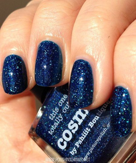 Navy Blue Glitter Nails
 The Most Glamorous Glitter Nails Art Designs Celebrity