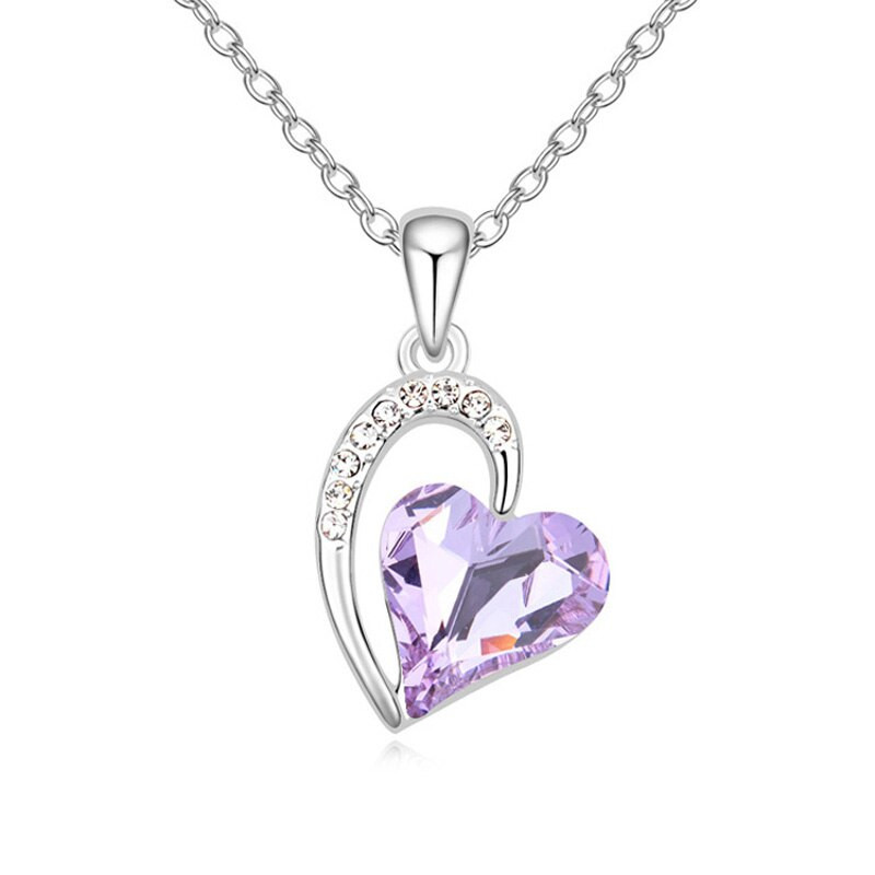 Necklace For Girlfriend Birthday
 Austria Crystal Romantic Heart Necklace Pendant Birthday