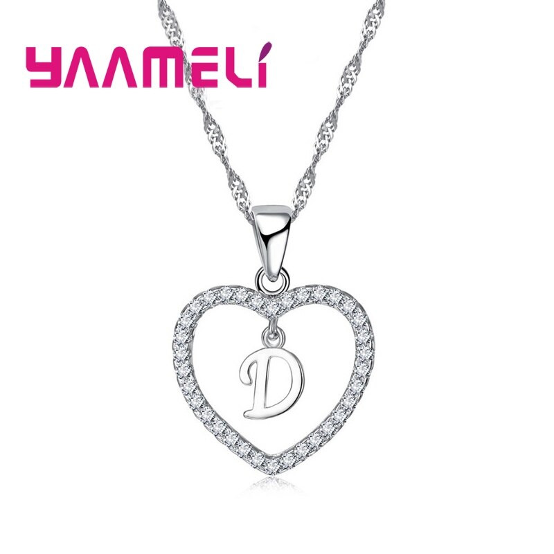 Necklace For Girlfriend Birthday
 YAAMELI Elegant Minimalist Style Love Shape 925 Sterling