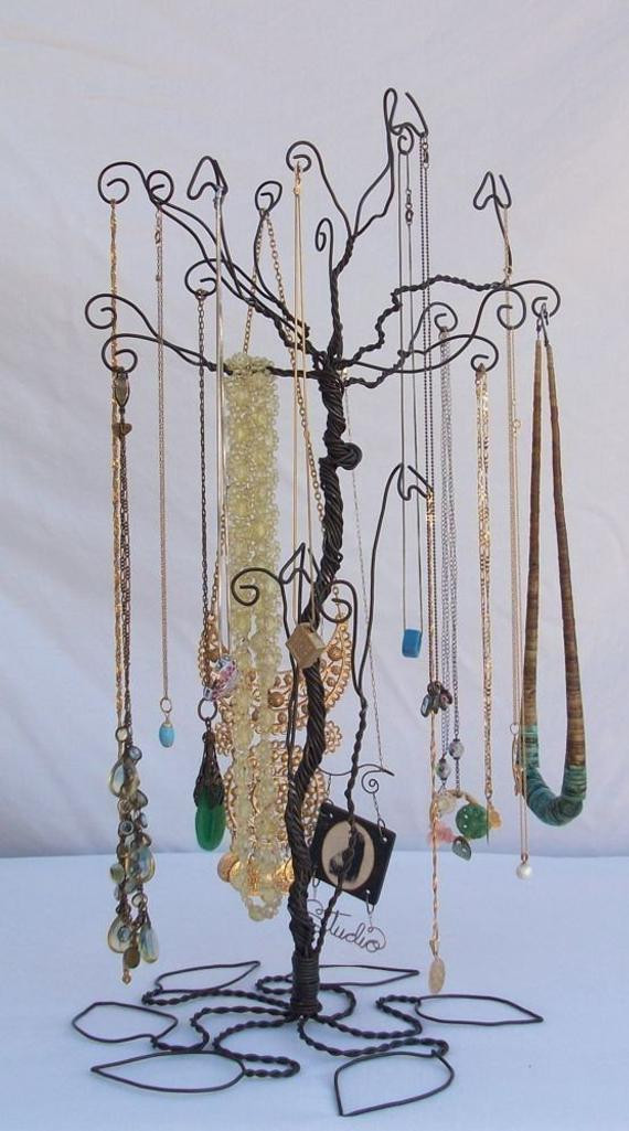 Necklace Holder Stand
 Wire Necklace Stand jewelry Tree Holder Metal Sculpture PRE