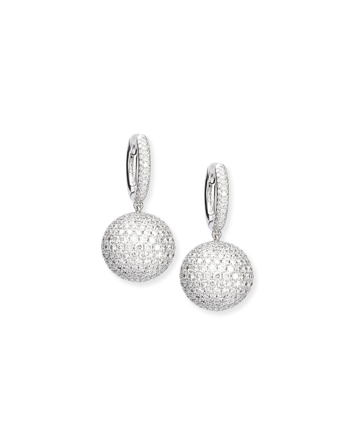 Neiman Marcus Earrings
 Neiman marcus Pave Diamond Sphere Drop Earrings
