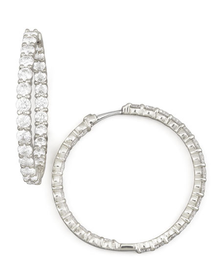 Neiman Marcus Earrings
 Roberto Coin 35mm White Gold Diamond Hoop Earrings 5 55ct