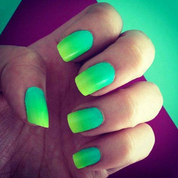 Neon Green Nail Designs
 lime green and turquoise wedding
