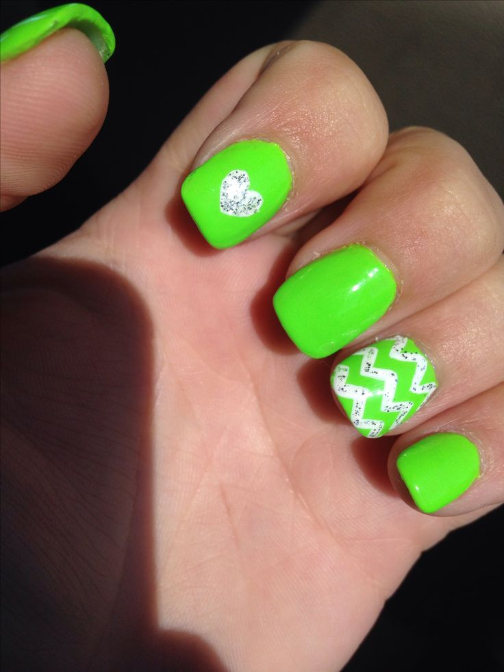 Neon Green Nail Designs
 Pin on nails
