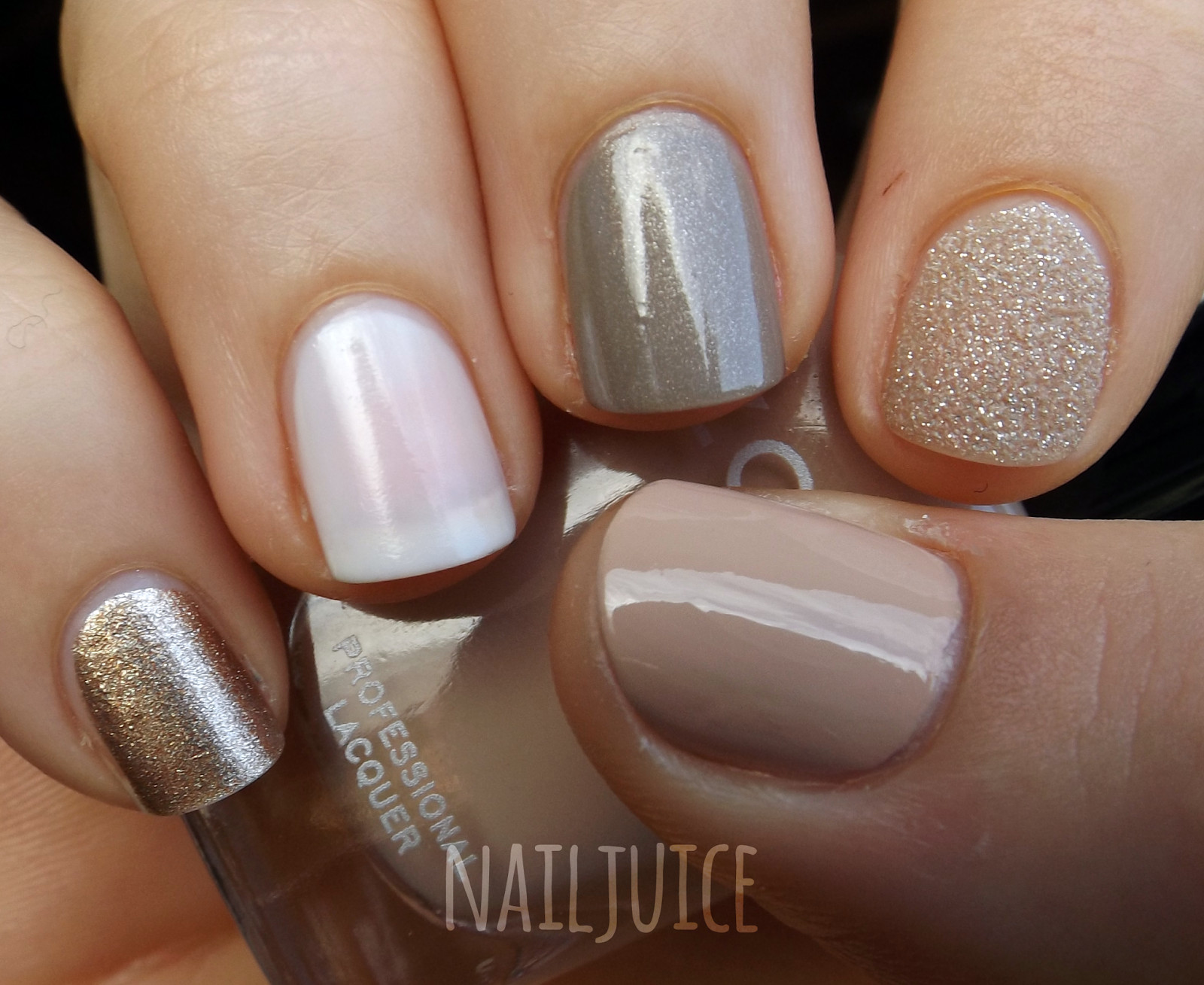 Neutral Gel Nail Colors
 Nail Juice Nail Mail Pt 2 Golds & Neutrals