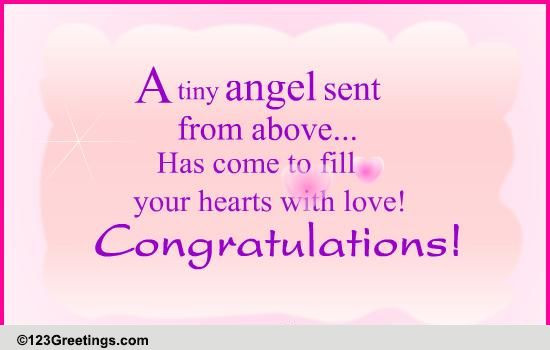 New Baby Congratulation Quotes
 An Angel Has e Free New Baby eCards Greeting Cards